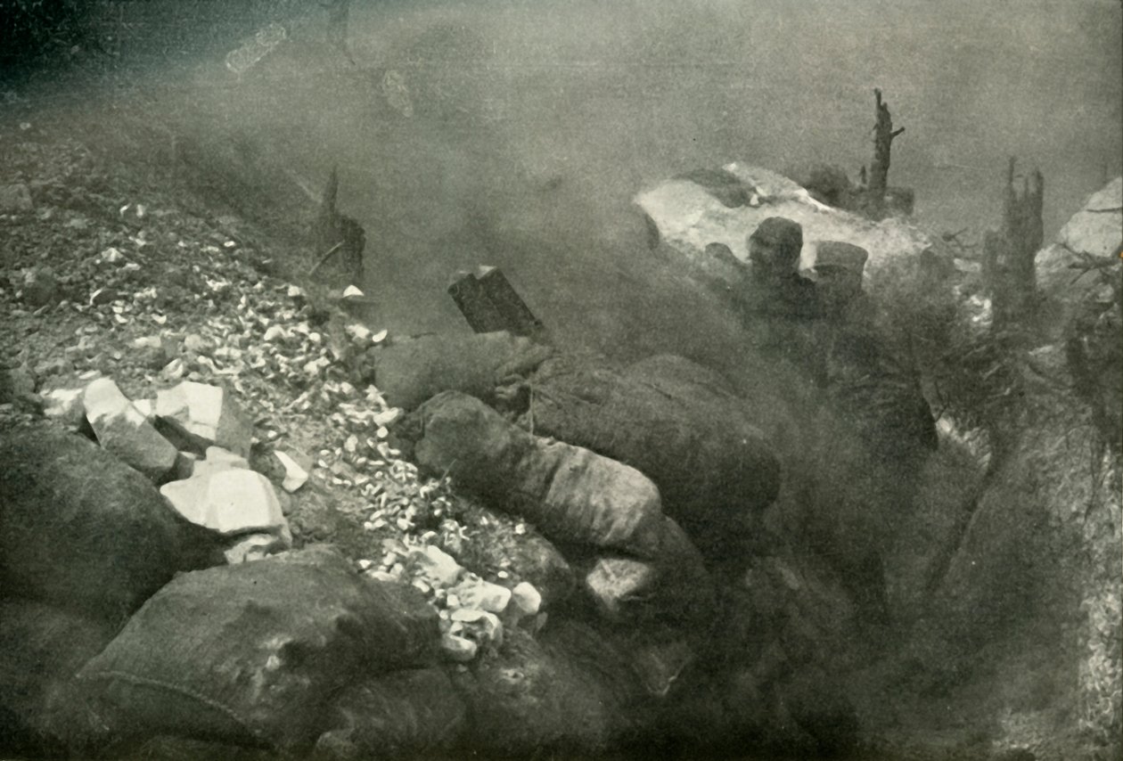Skyttegravekrig i Argonne, 1919. af Unbekannt