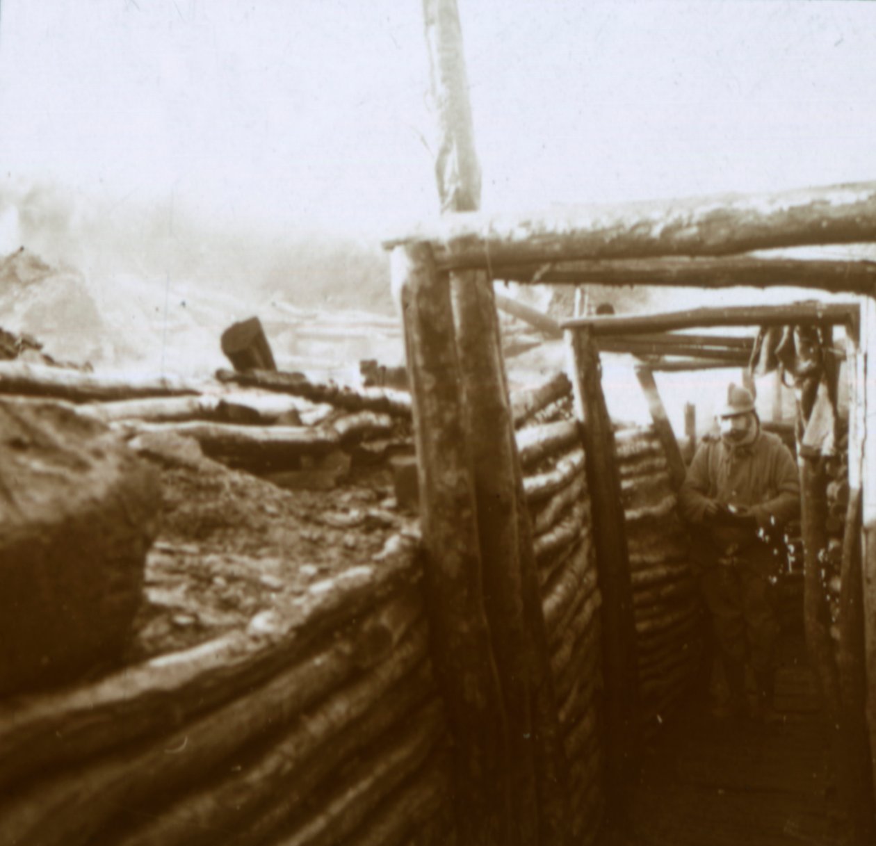 Skyttegrave, Artois, Nordfrankrig, c1914-c1918 af Unbekannt