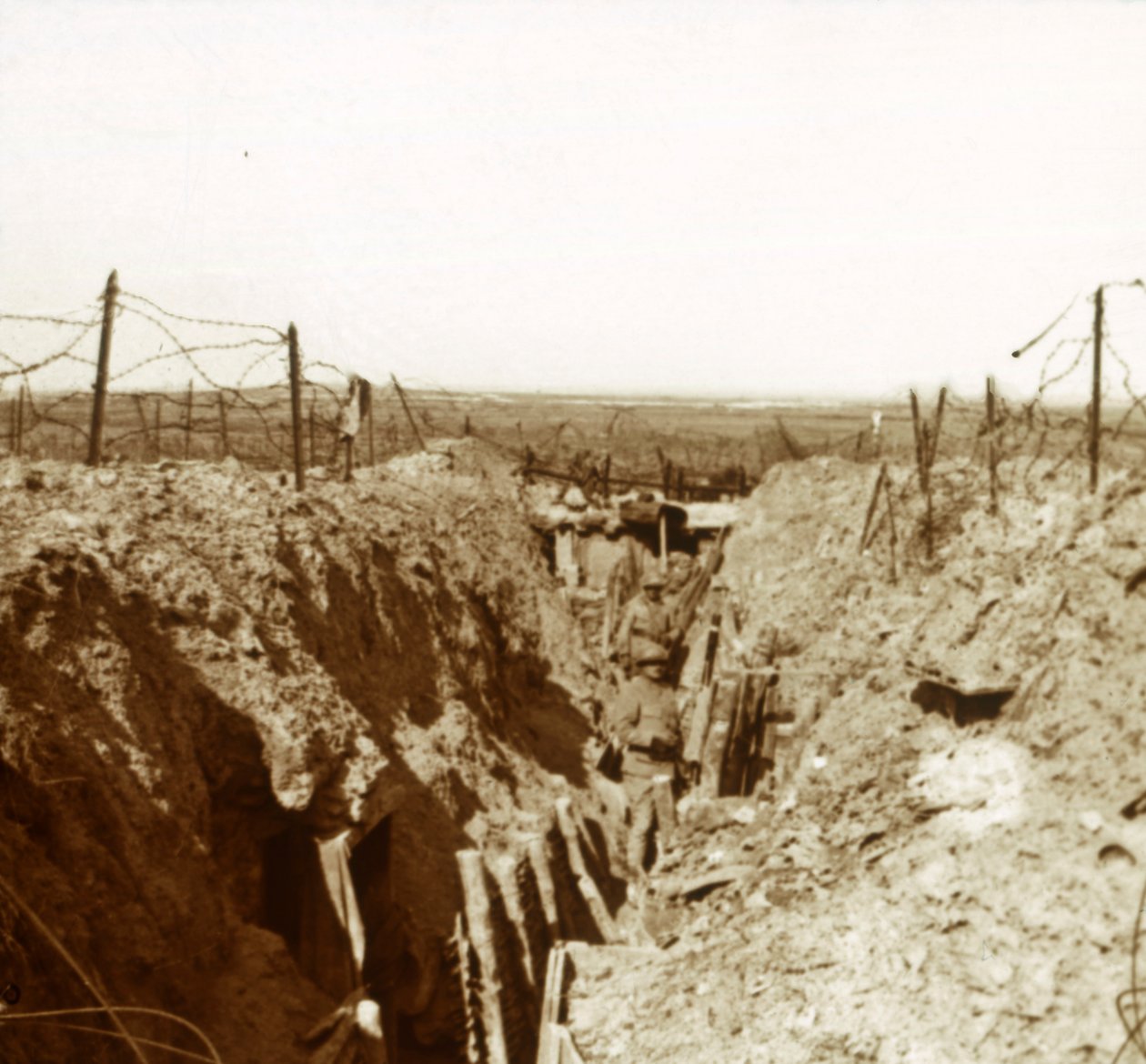 Skyttegrave, c1914-c1918 af Unbekannt