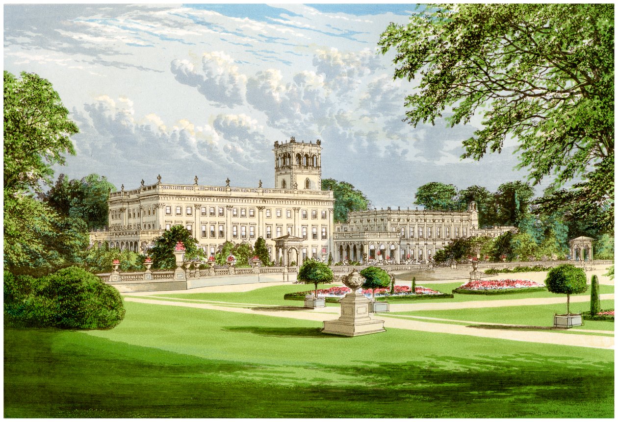 Trentham Hall, Staffordshire, hjemsted for hertugen af Sutherland, c1880 af Unbekannt