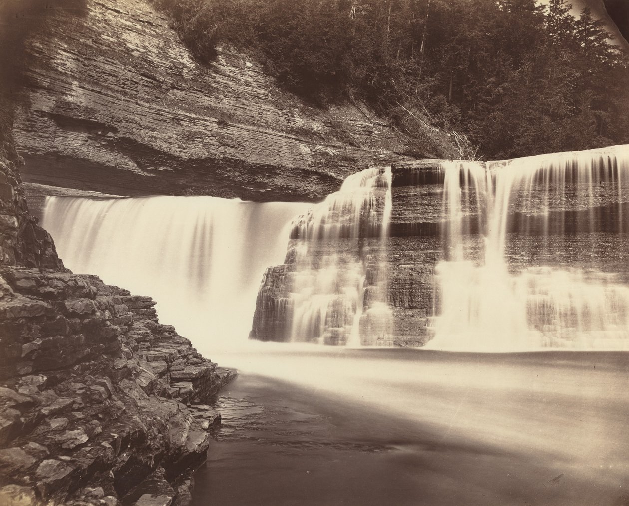 Trenton Falls, New York, ca. 1870. af Unbekannt