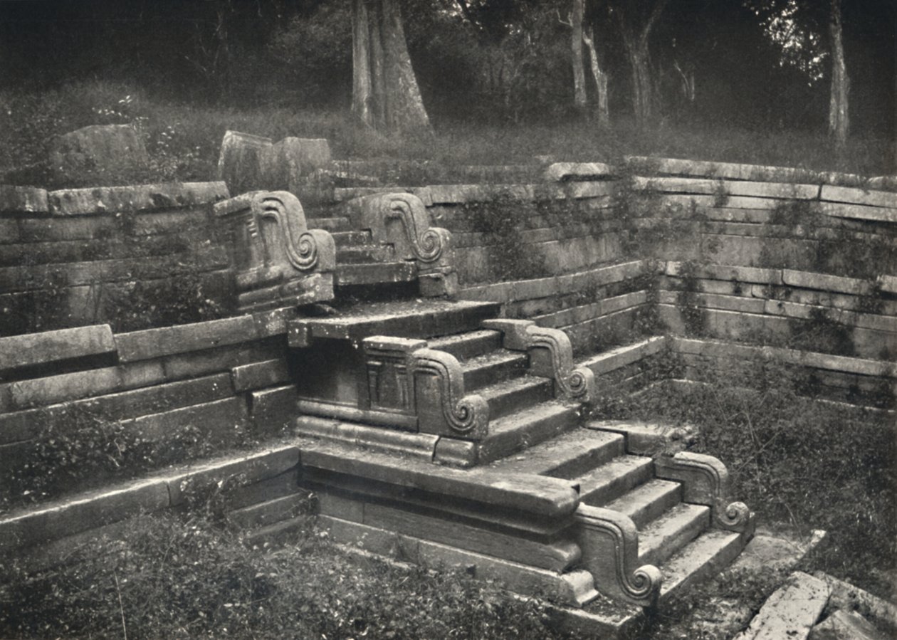 Trapper i en muret badedam, Anuradhapura, 1926 af Unbekannt