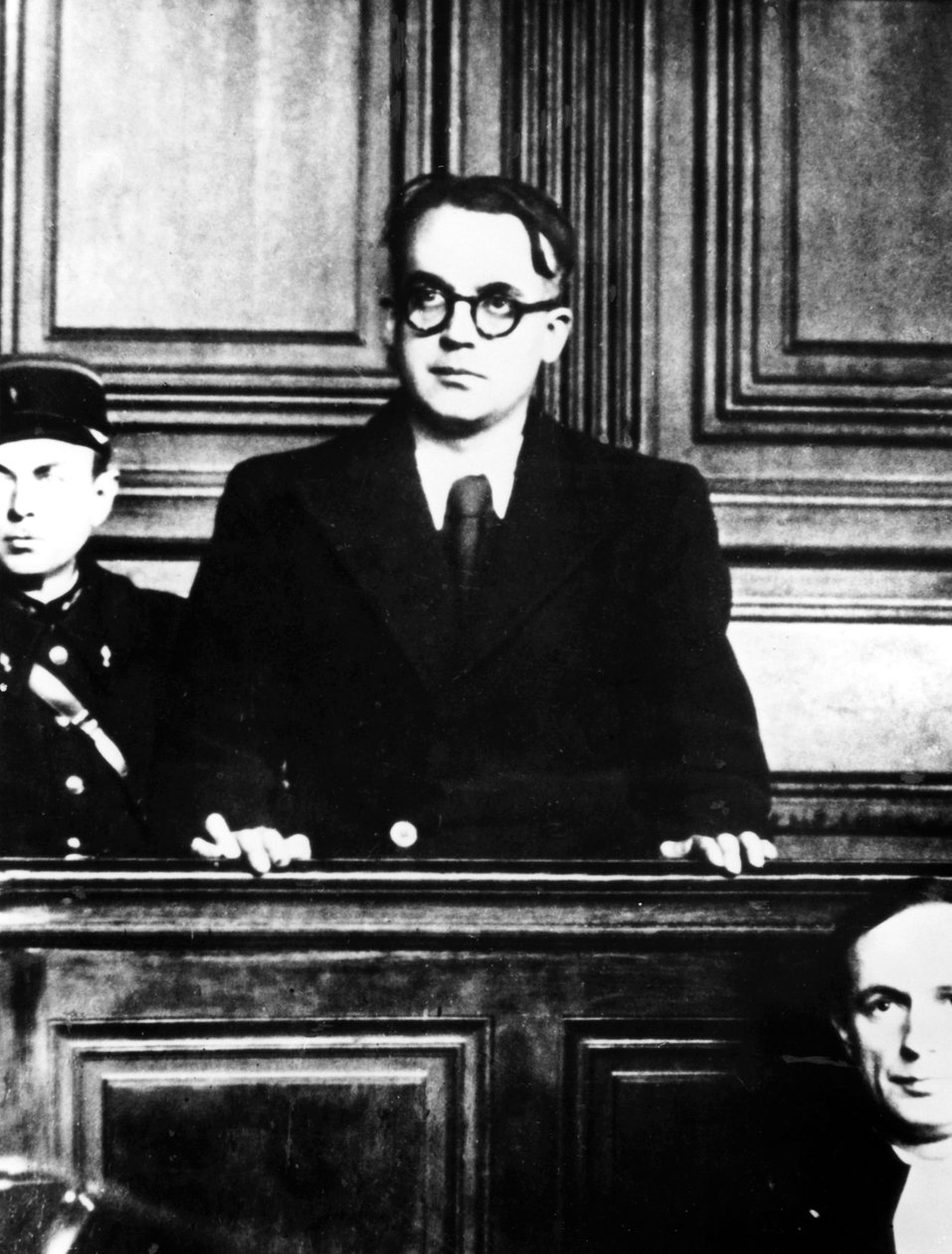Retssag mod den franske pro-nazistiske forfatter Robert Brasillach, Paris, 1945 af Unbekannt