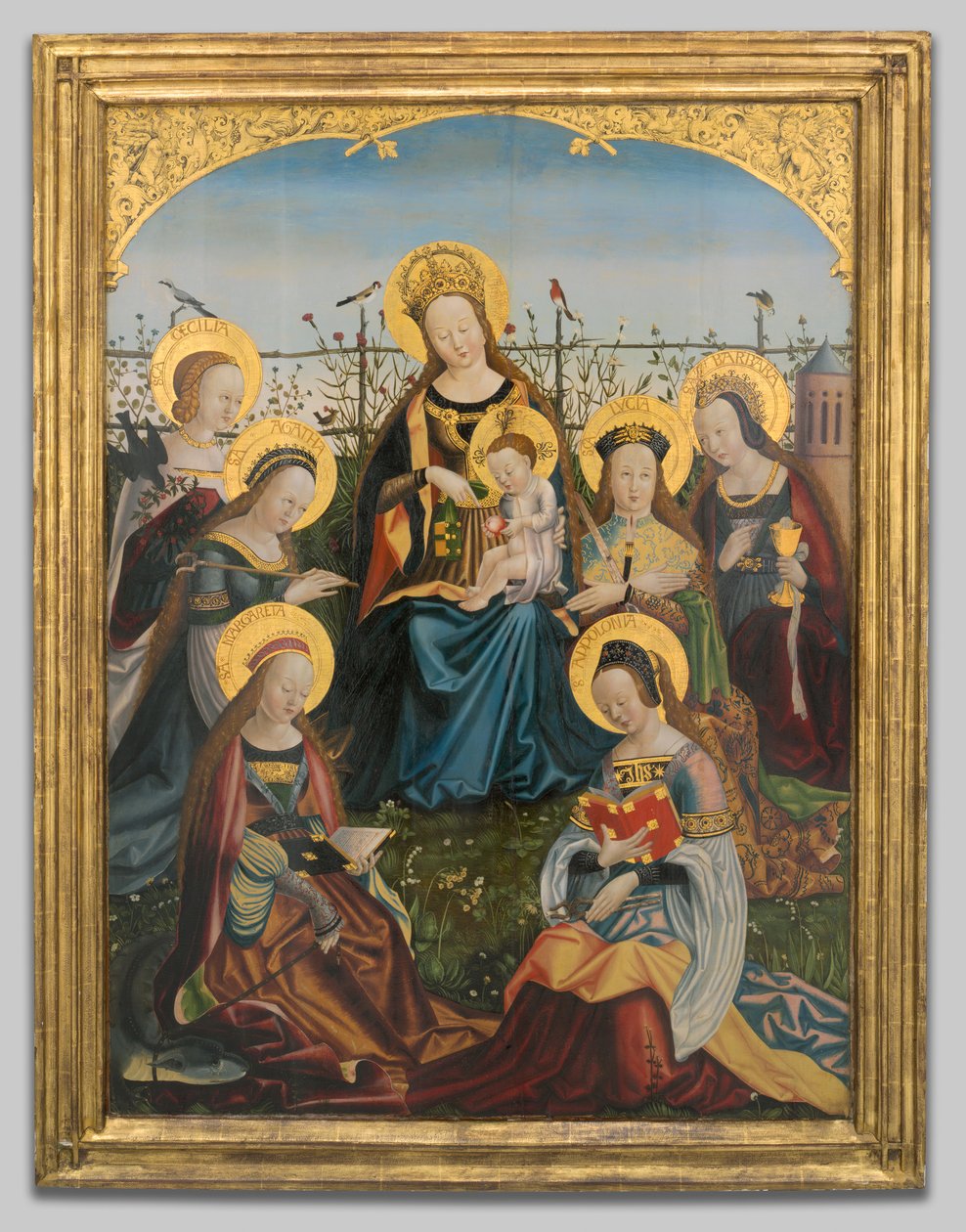 Triptykon af Jomfru og Barn med hellige, 150515. af Unbekannt