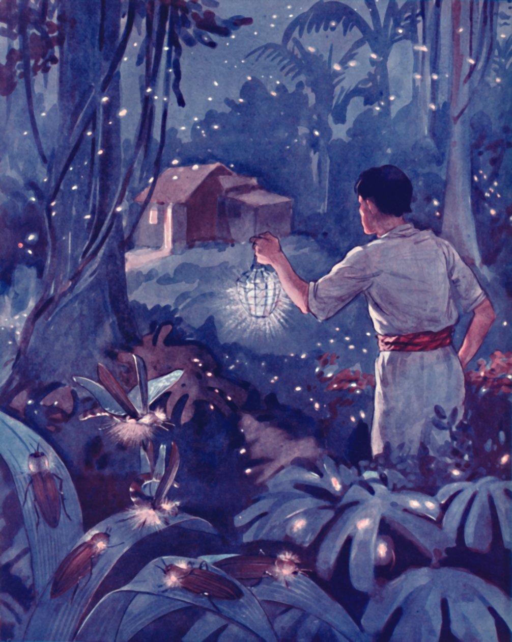 Tropiske ildfluer som dansende lyspunkter, 1935 af Unbekannt