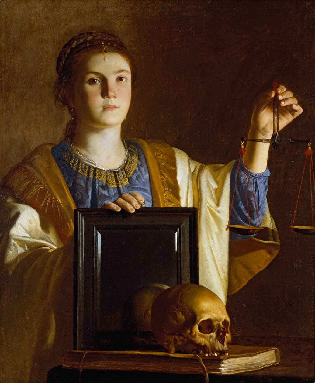 Sandheden præsenterer et spejl for verdens forfængeligheder, c1620-1630 af Unbekannt