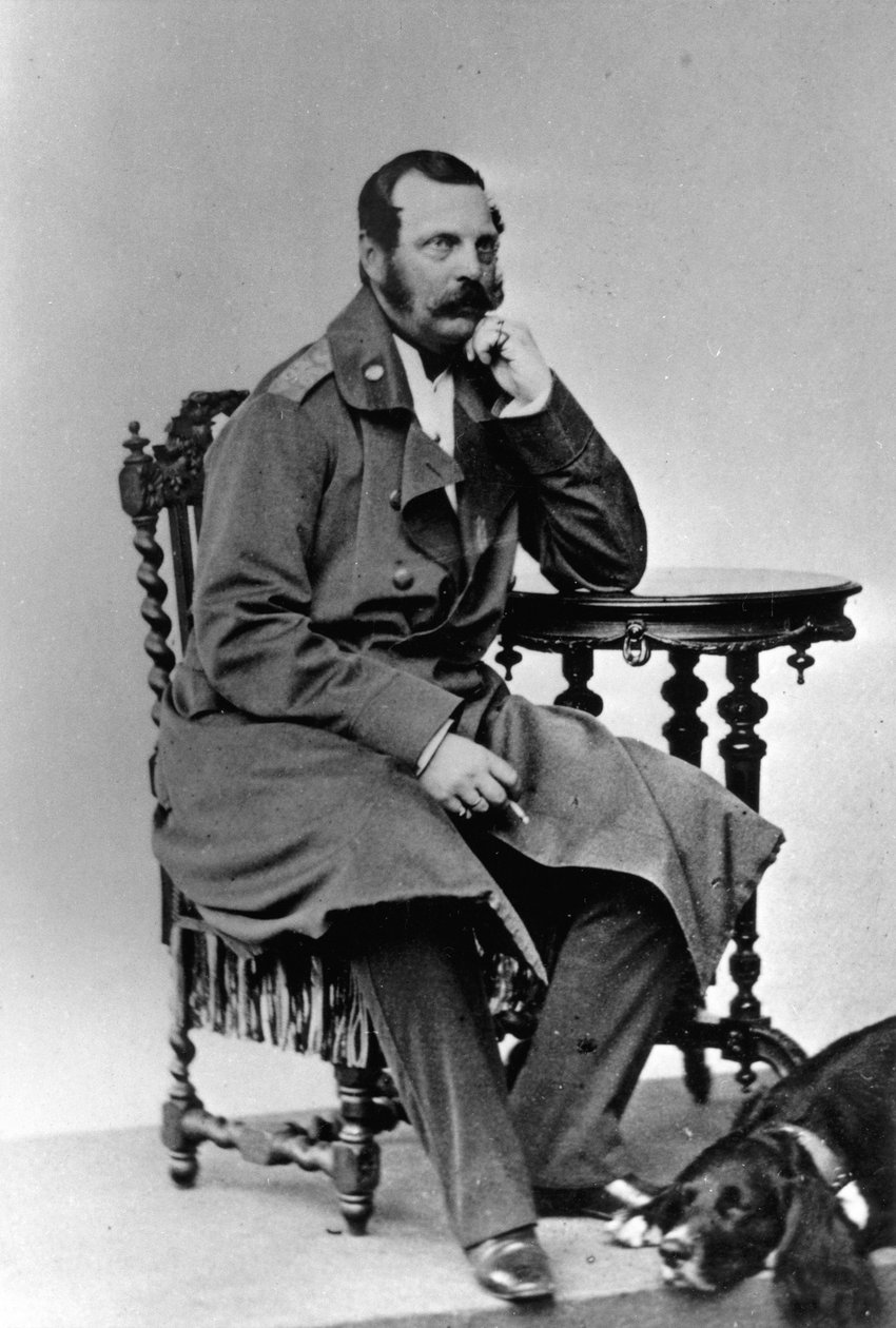 Zar Alexander II af Rusland, 1863 af Unbekannt