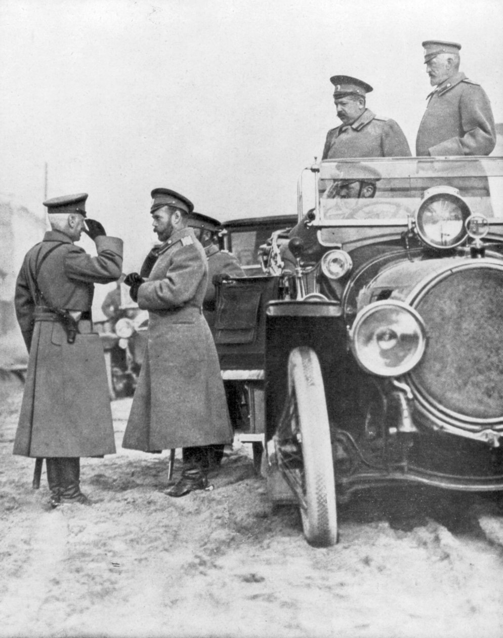 Zar Nicholas II besøger den russiske front, maj 1915 af Unbekannt