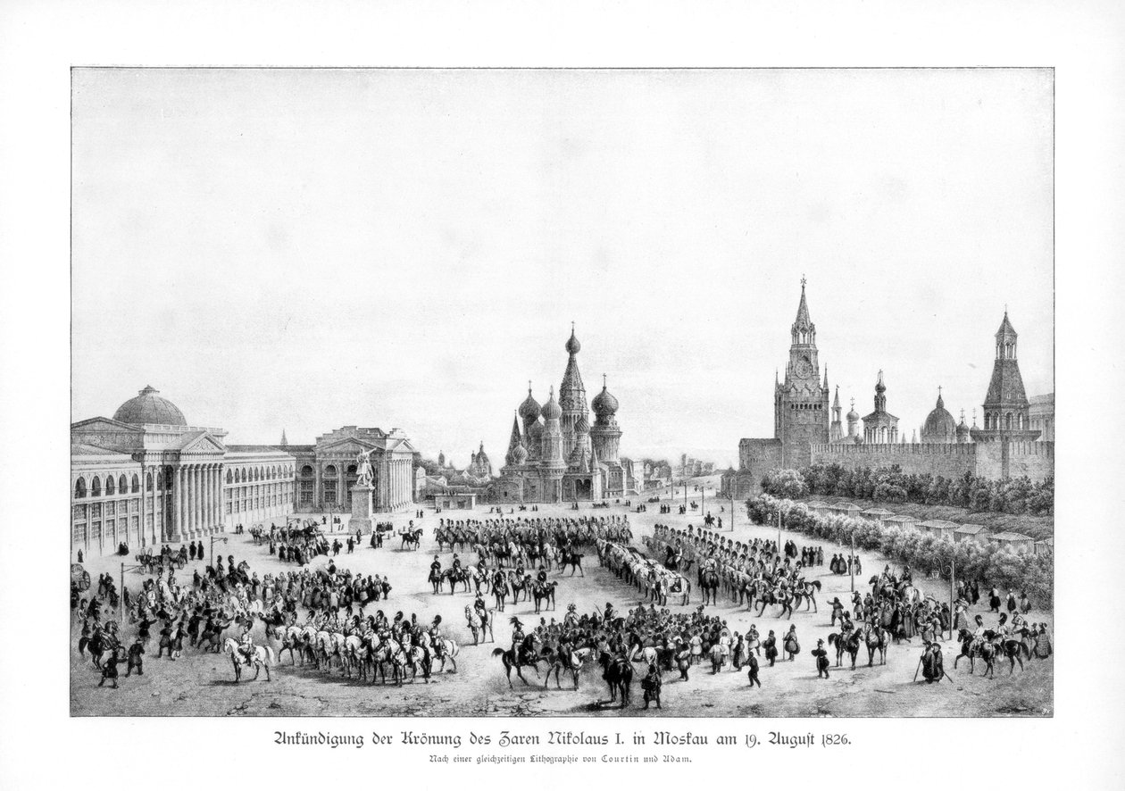 Zar Nicholas I af Rusland i Moskva, 19. august 1826 1900 af Unbekannt