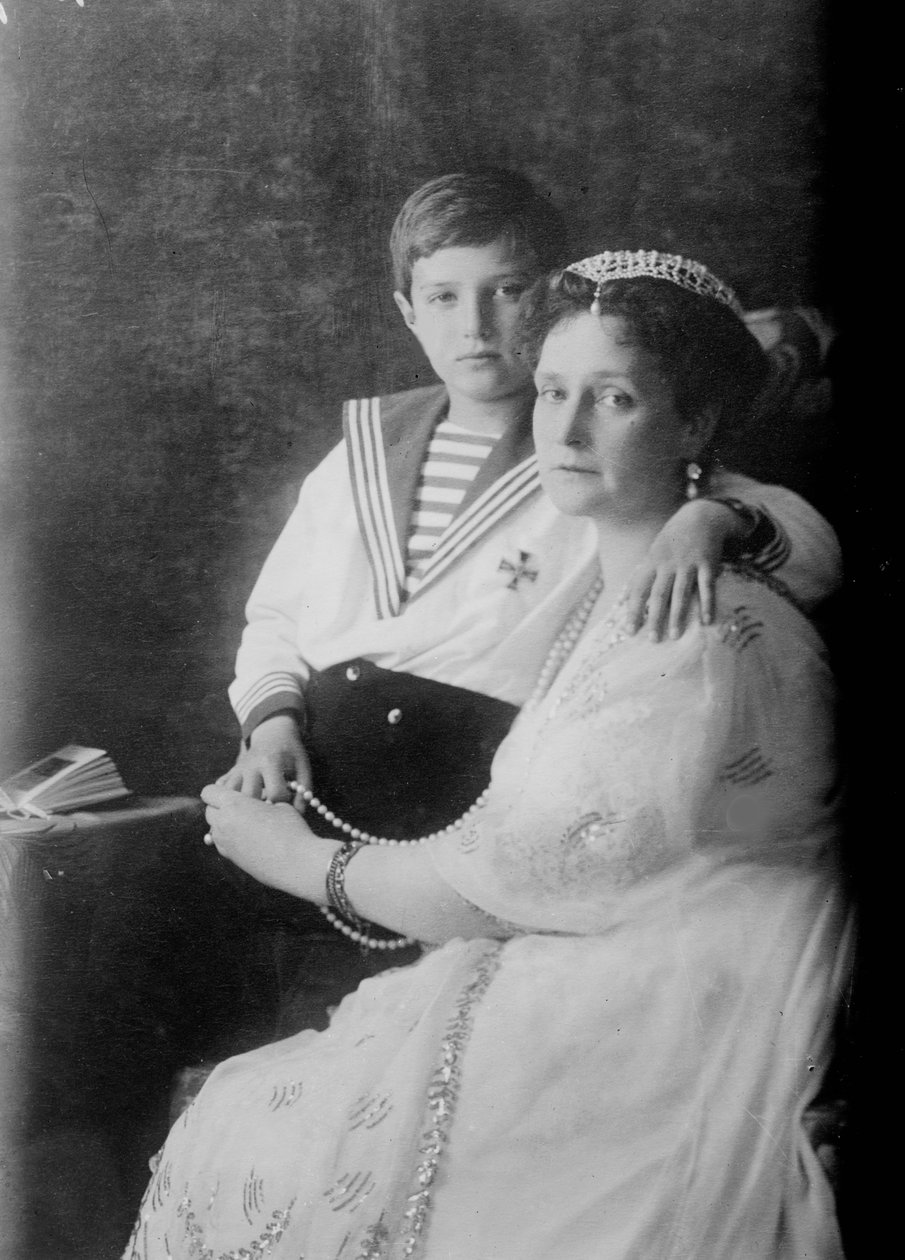 Tsarevich Alexei af Rusland og Tsarina Alexandra, c1910. af Unbekannt