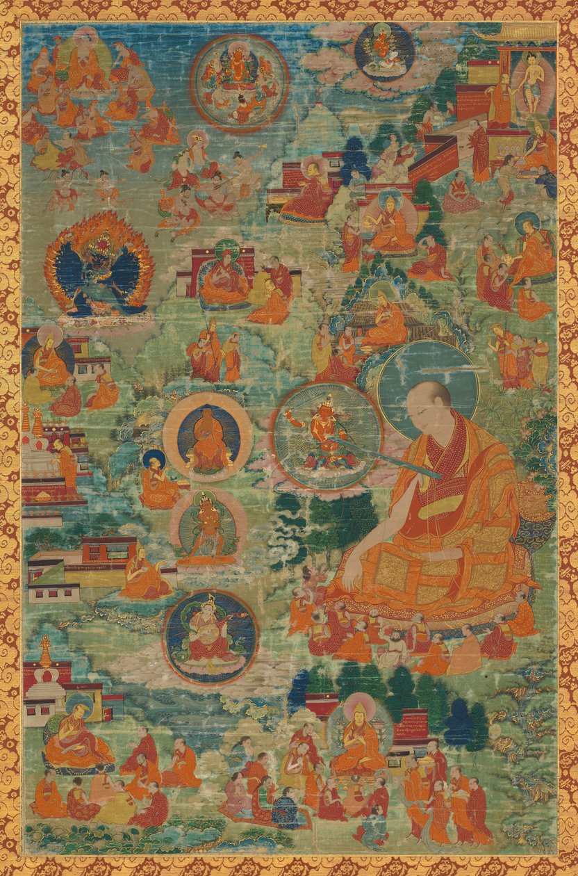 Tsong-kha-pa og scener fra hans liv, 1700-tallet. af Unbekannt