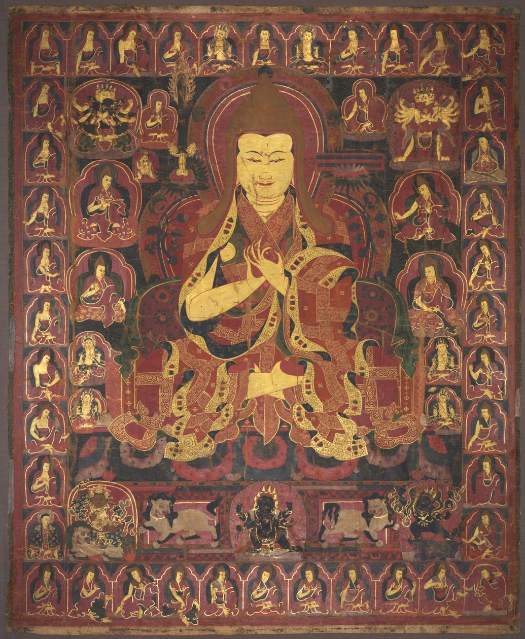 Tsong Khapa, grundlægger af Geluk-ordenen, ca. 1440-1470. af Unbekannt