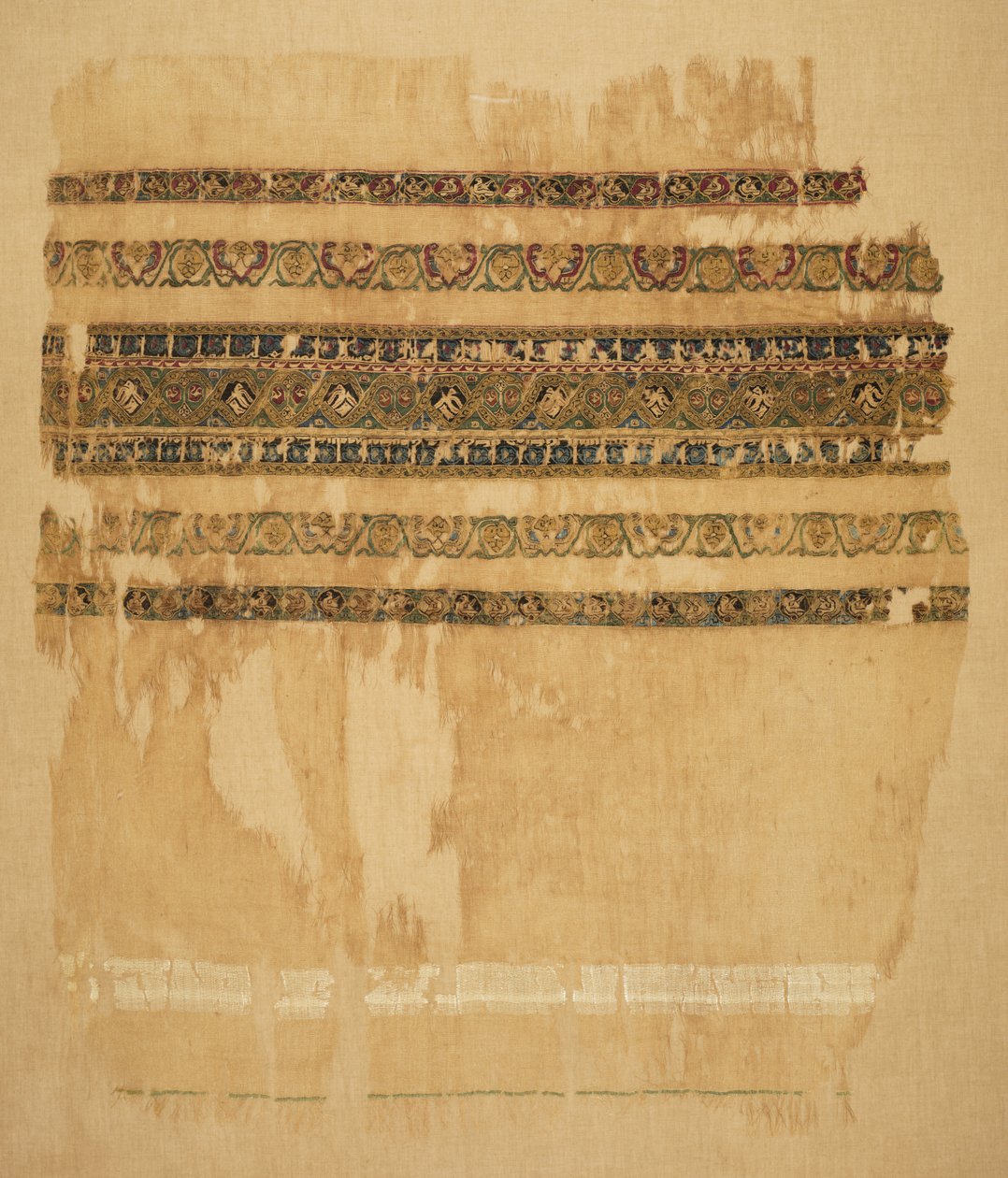 Turban eller sjalafslutning med tiraz og guld, 1094. af Unbekannt