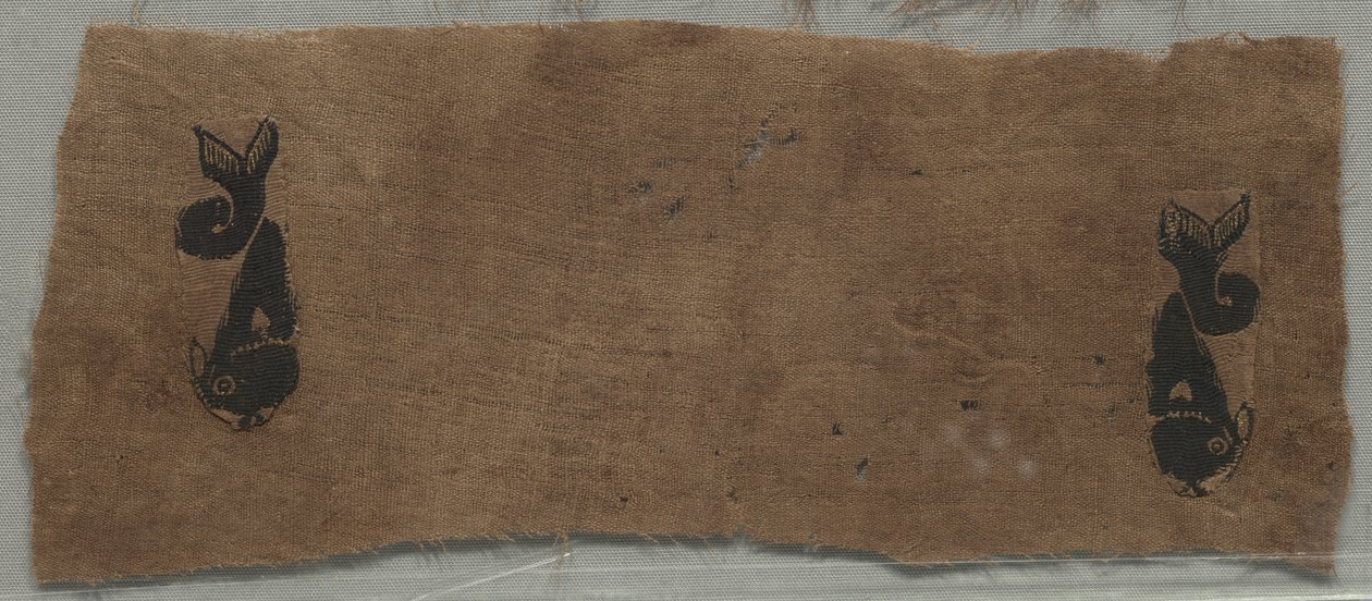To fragmenter fra et gardin: Delfiner, 400s - 500s. af Unbekannt