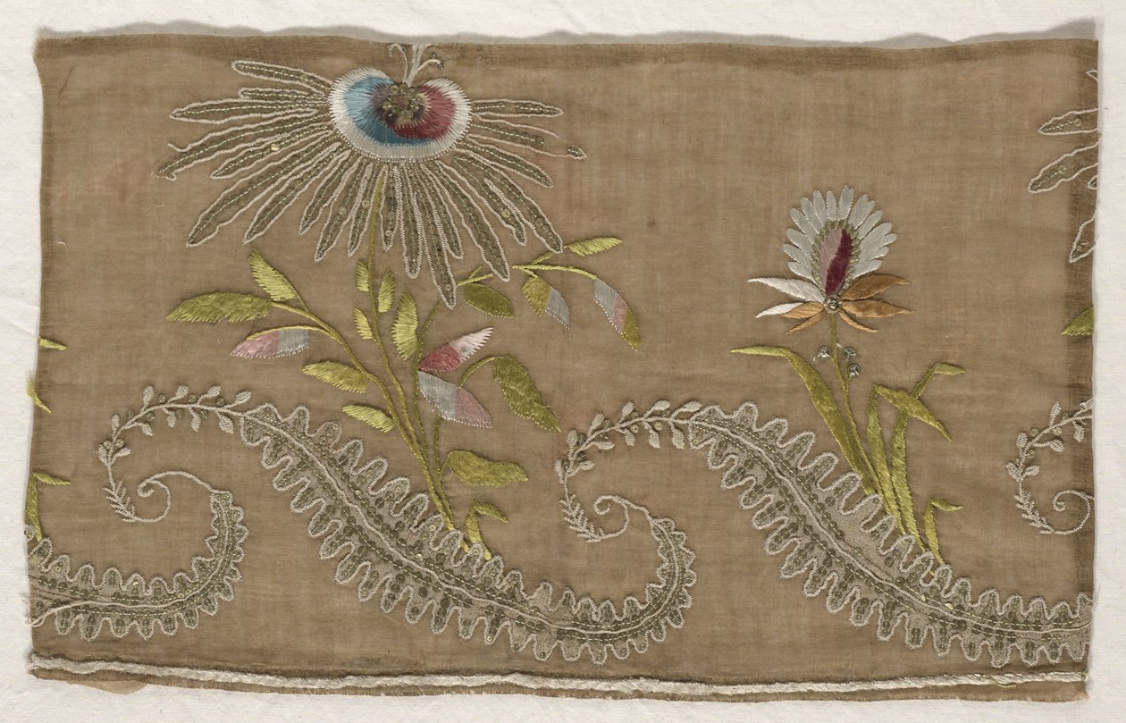 To fragmenter af broderi, 1700-tallet. af Unbekannt