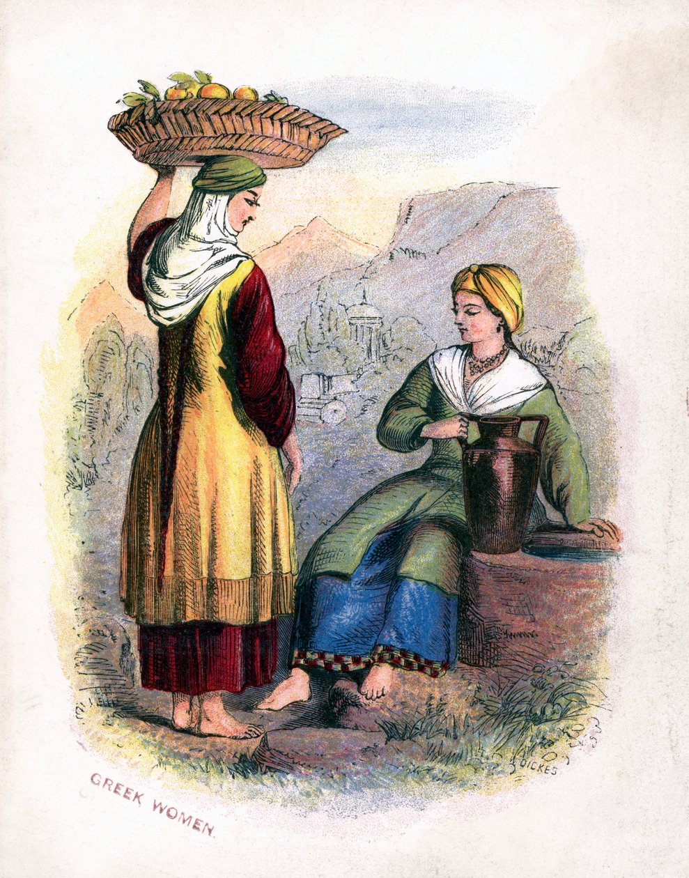 To græske kvinder, c1809 af Unbekannt