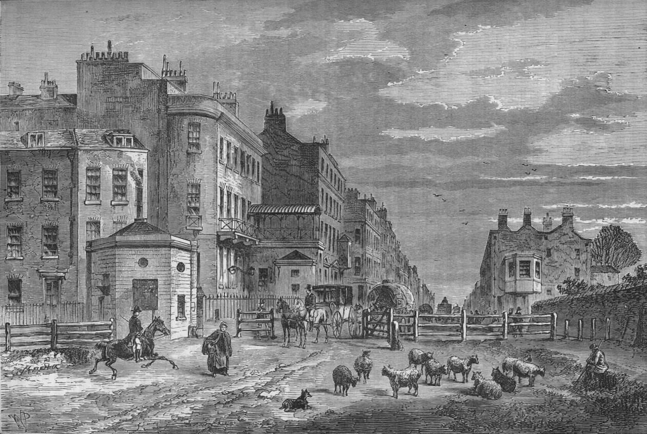 Tyburn Turnpike, Westminster, London, 1820 1878 af Unbekannt