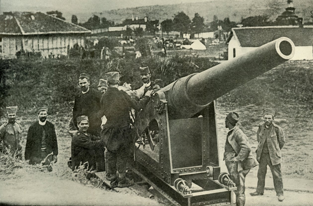 Typisk gruppe af det servianske artilleri, 1919. af Unbekannt