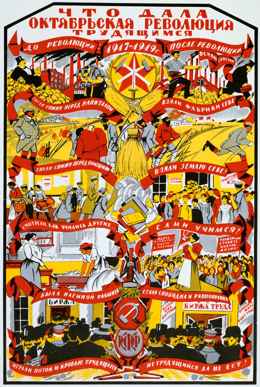 USSR plakat, 1919 af Unbekannt