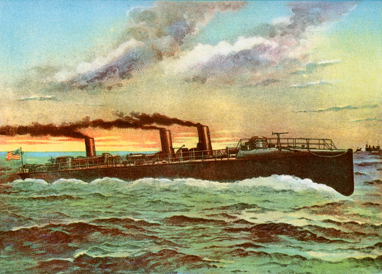 USS Porter, amerikansk torpedobåd, 1898 af Unbekannt
