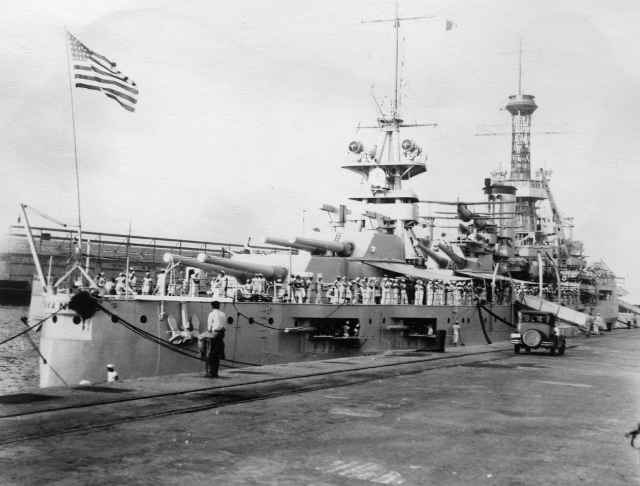 US Navy krigsskibe, Navy yard, Balboa, Panama, 1931 af Unbekannt