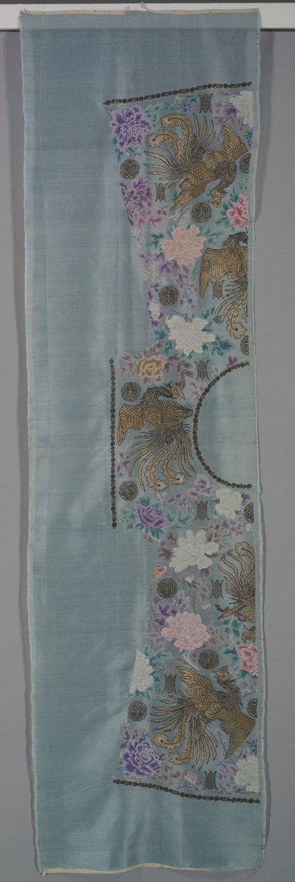 Uskåret kappe: Korrekt højre front- og bagpanel, ca. 1890