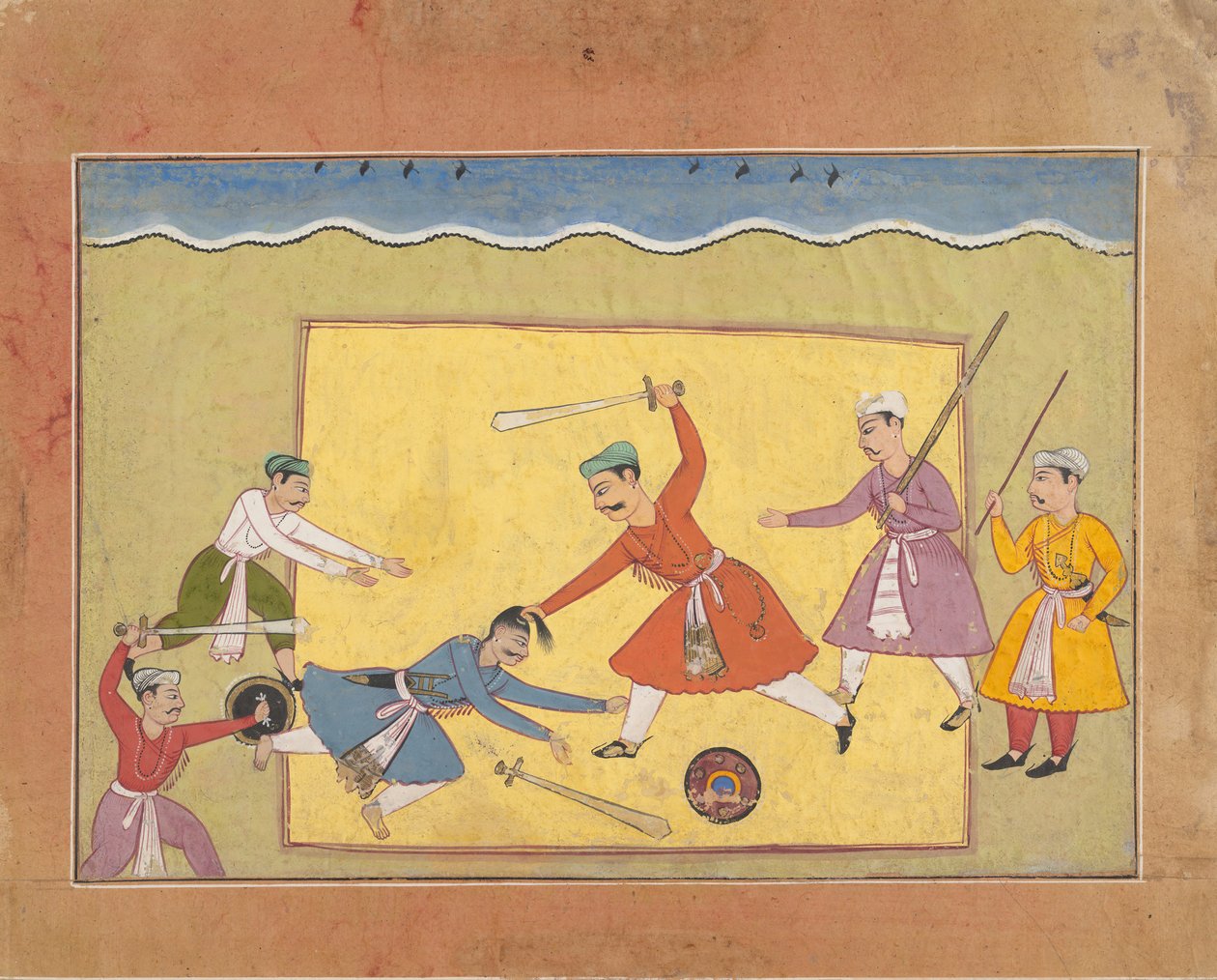 Uidentificeret side fra en spredt Bhagavata Purana antikke historier om Lord Vishnu, ca. 1610. af Unbekannt