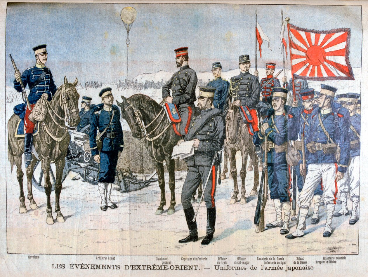 Uniformer fra den japanske hær, Manchuriet, 1904 af Unbekannt