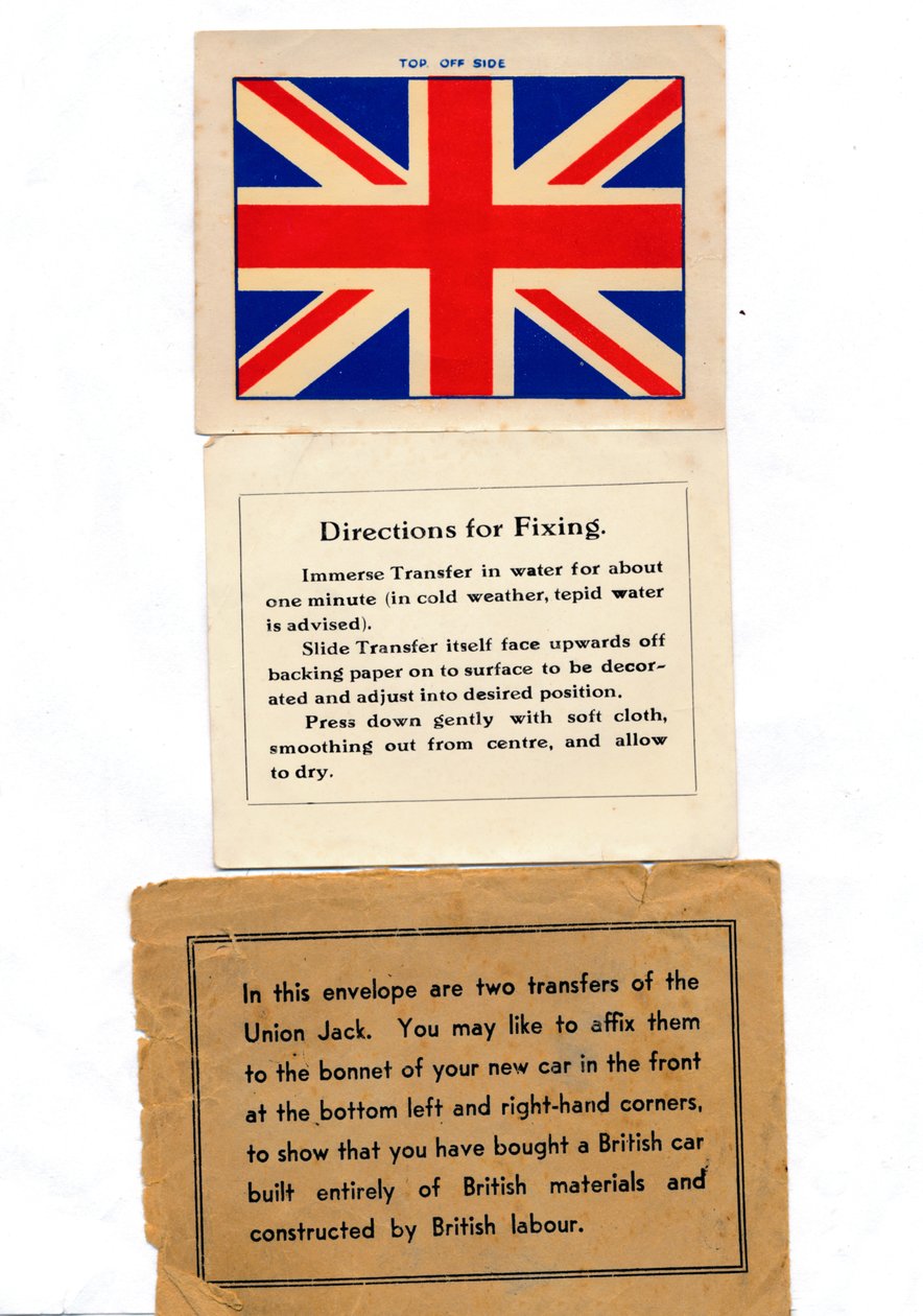 Union Jack biloverførsler, c1960