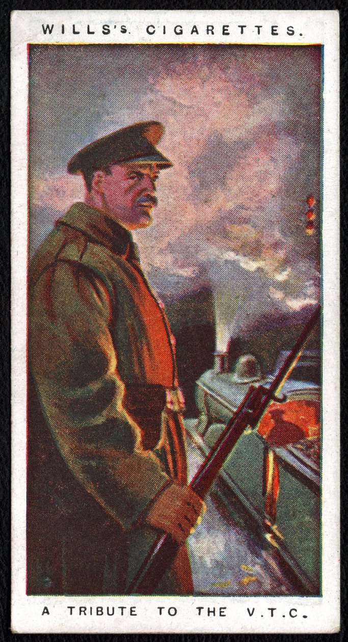 Storbritannien: Et af en serie på 24 cigaretkort udgivet i 1917 af Imperial Tobacco Company som en hyldest til de militære og civile styrkers krigsindsats af Unbekannt