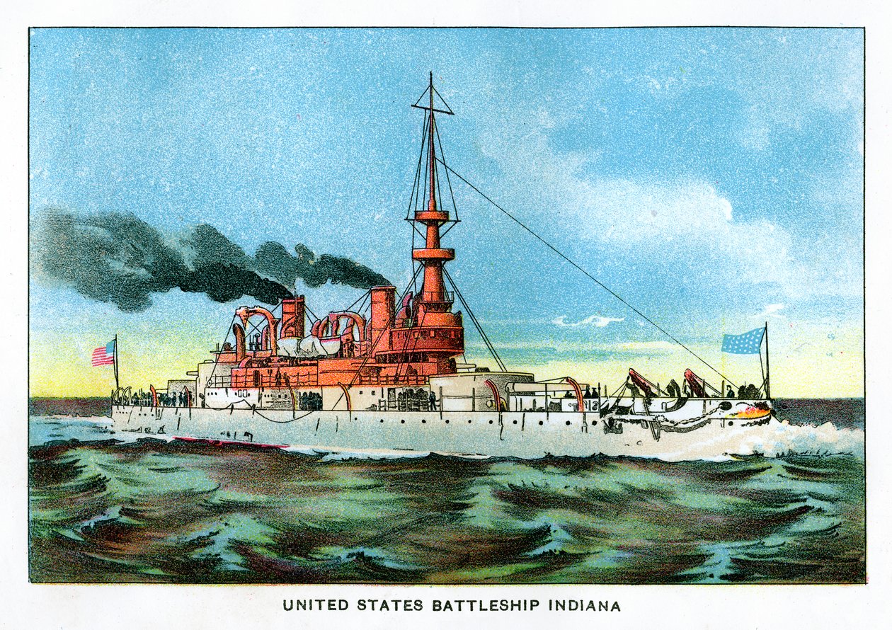United States Battleship Indiana, c1890