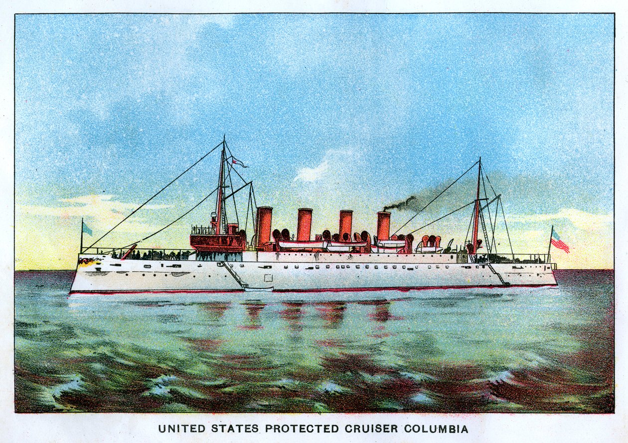 United States Protected Cruiser Columbia, c1890