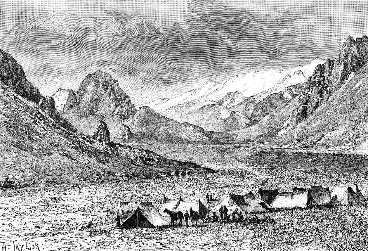 Øvre Kara-Kash-dalen, c1890 af Unbekannt