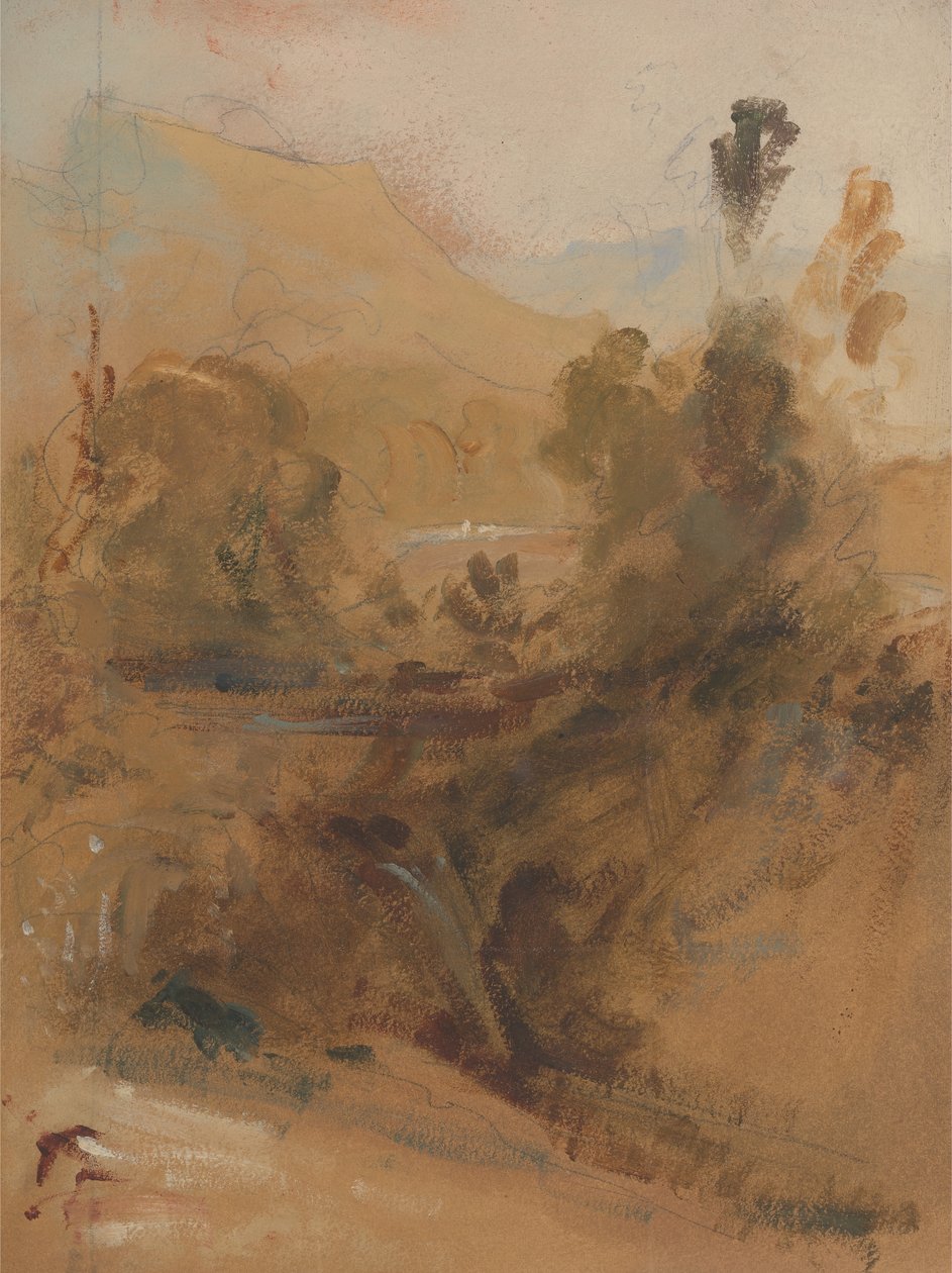 Opretstående Landskab, ca. 1830. af Unbekannt