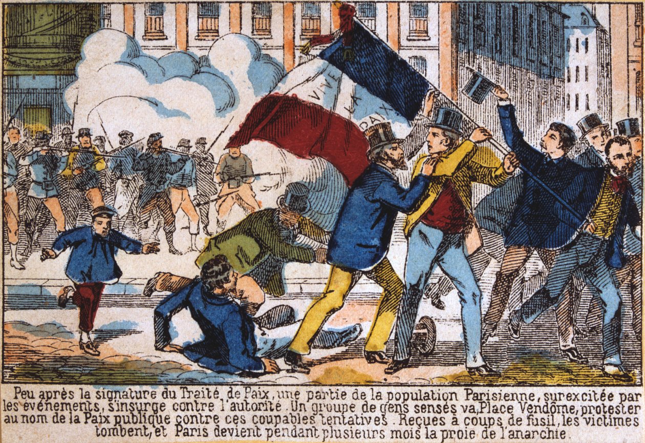 Opstand førte til oprettelsen af Pariserkommunen, 1871. af Unbekannt