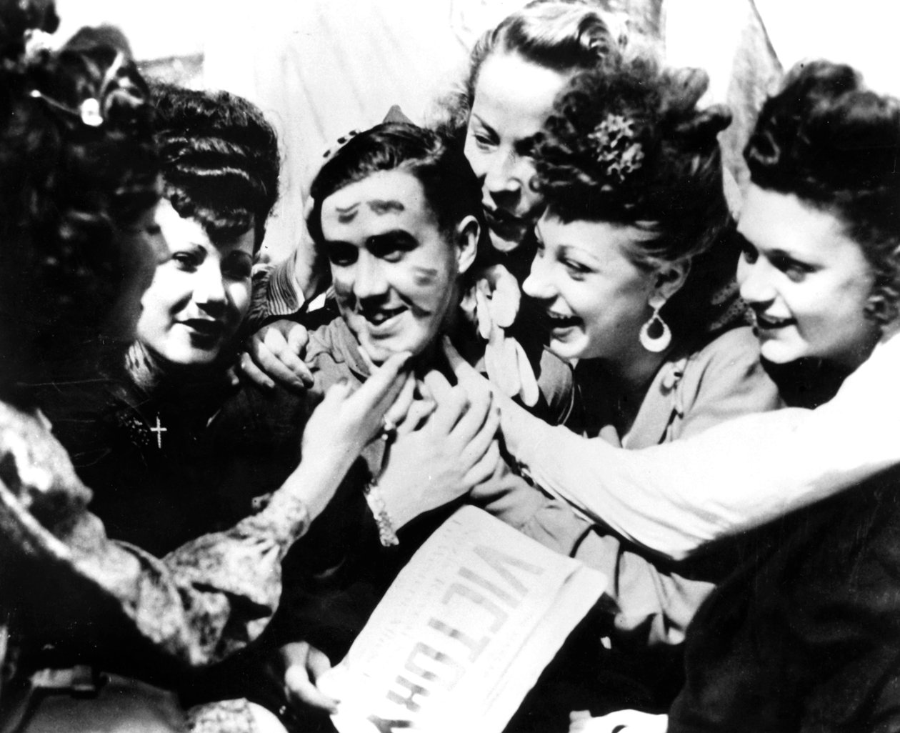 VE Day-fejring, Paris, 8. maj 1945 af Unbekannt
