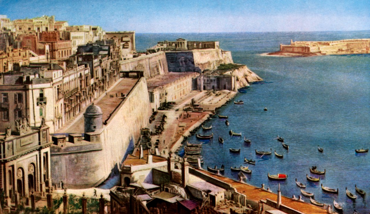 Valletta, Malta, omkring 1930