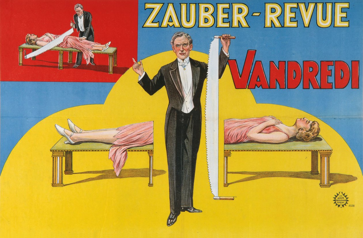Fredags magiske revyplakat, 1923 af Unbekannt