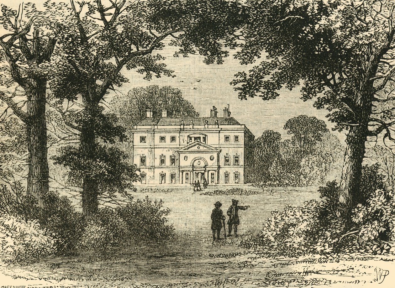 Vane House, i 1800, c1876. af Unbekannt