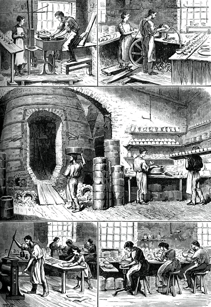 Forskellige keramikprocesser, c1880 af Unbekannt