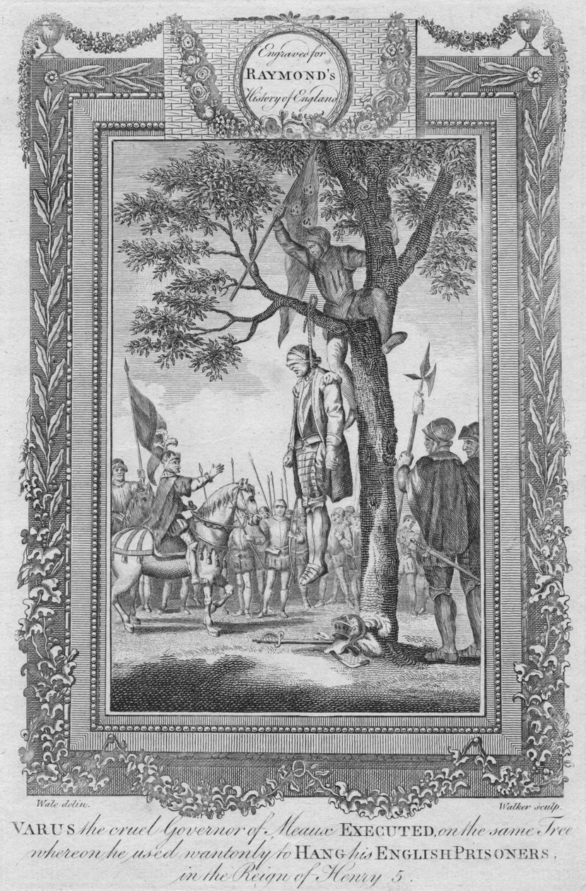 Varus, den grusomme guvernør i Meaux henrettet, 1787 af Unbekannt