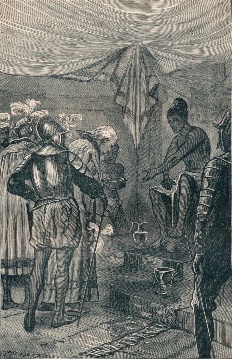 Vasco da Gama besøger kongen, 1904 af Unbekannt