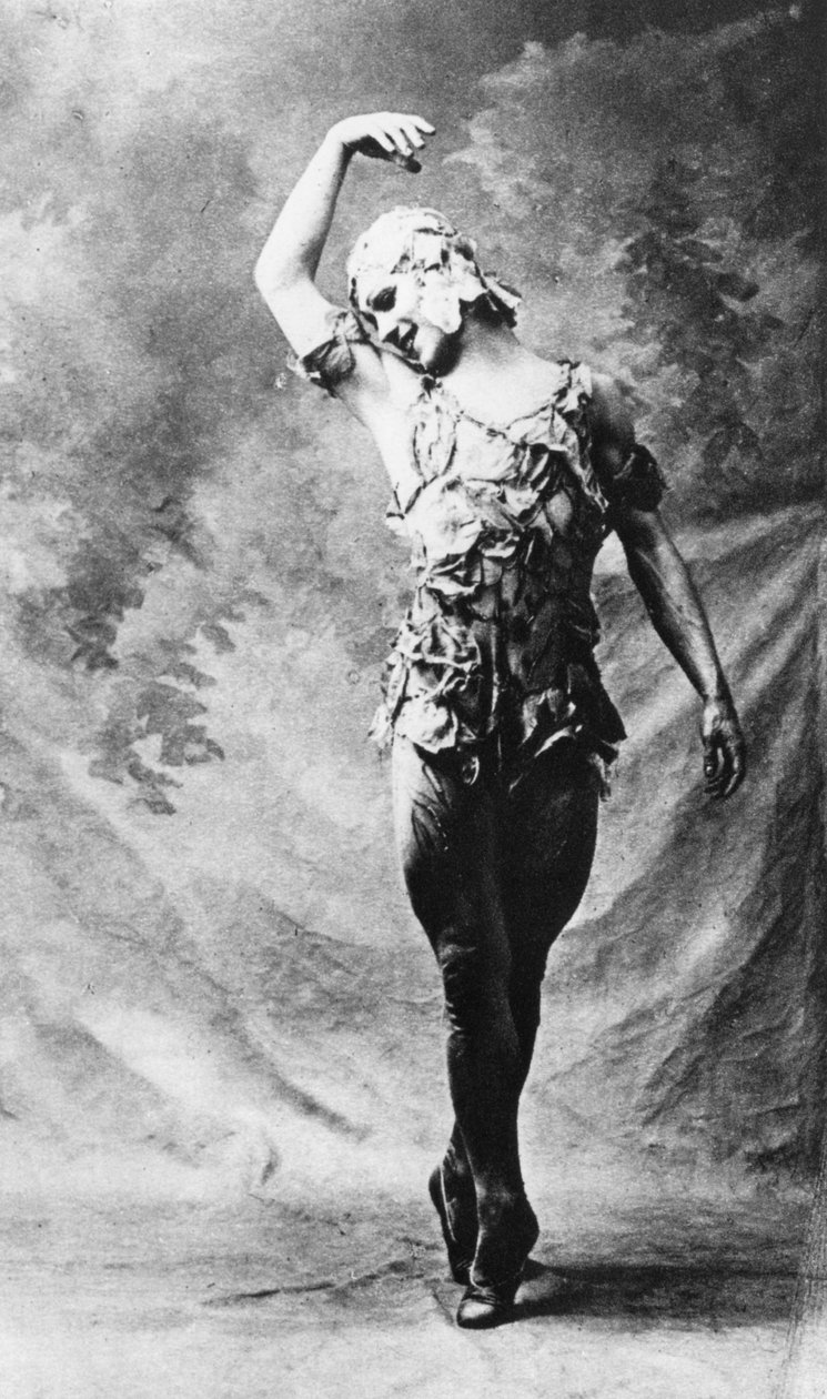 Vaslav Nijinsky, russisk balletdanser, i Le Spectre de la Rose, Paris, 1911, 1930 af Unbekannt