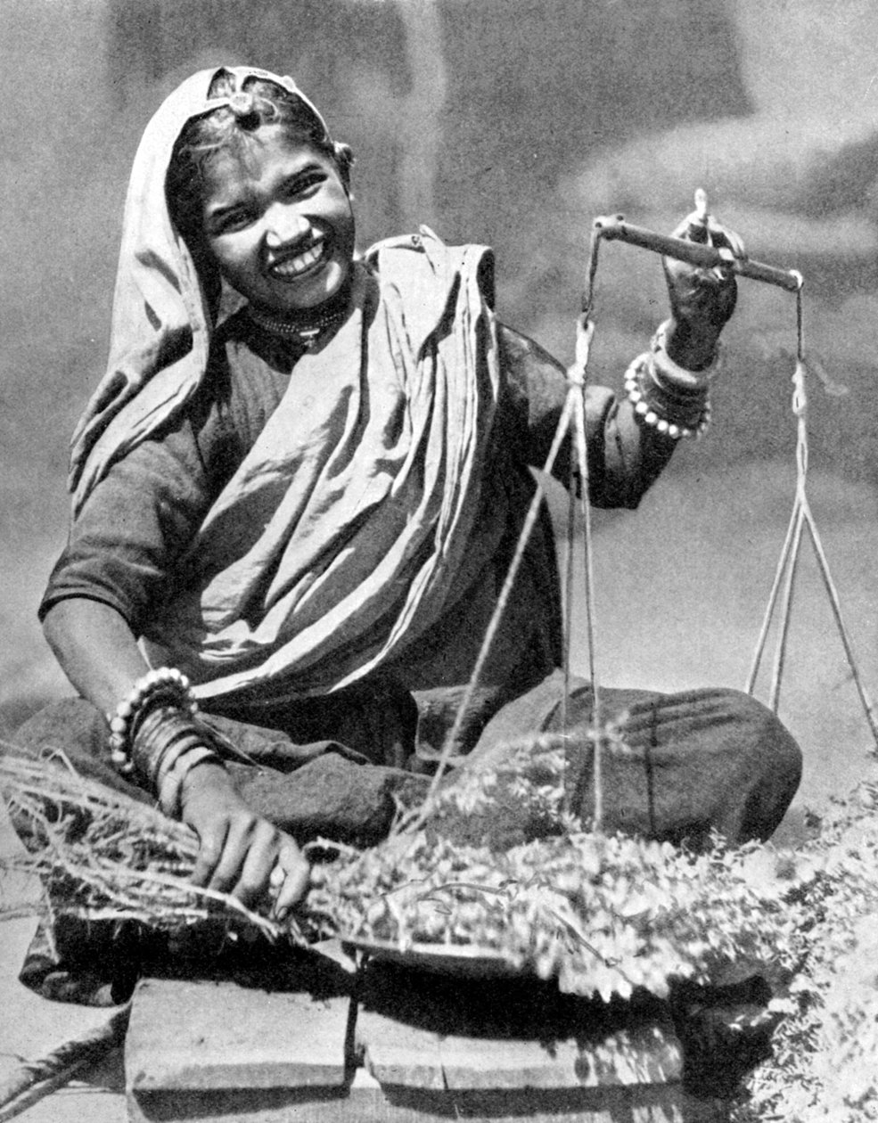 Grøntsagssælger, Jaipur, Indien, 1936 af Unbekannt