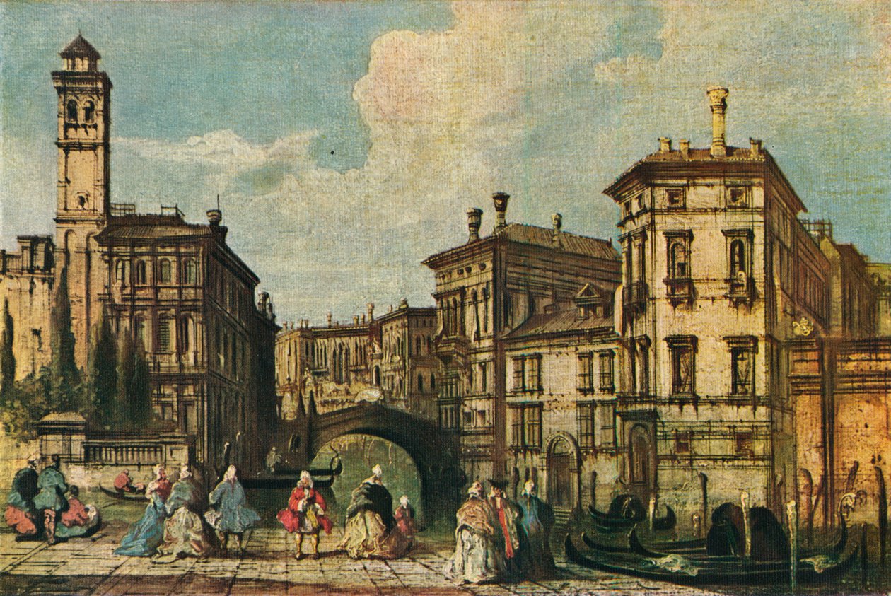 Venedig: Indgang til Cannaregio, c1800-tallet af Unbekannt