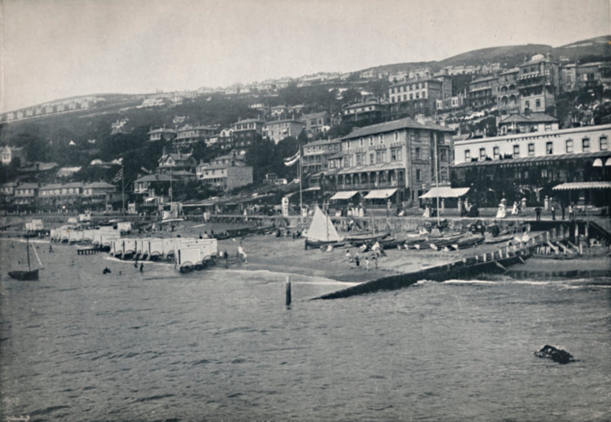 Ventnor - Panorama fra havet, 1895 af Unbekannt