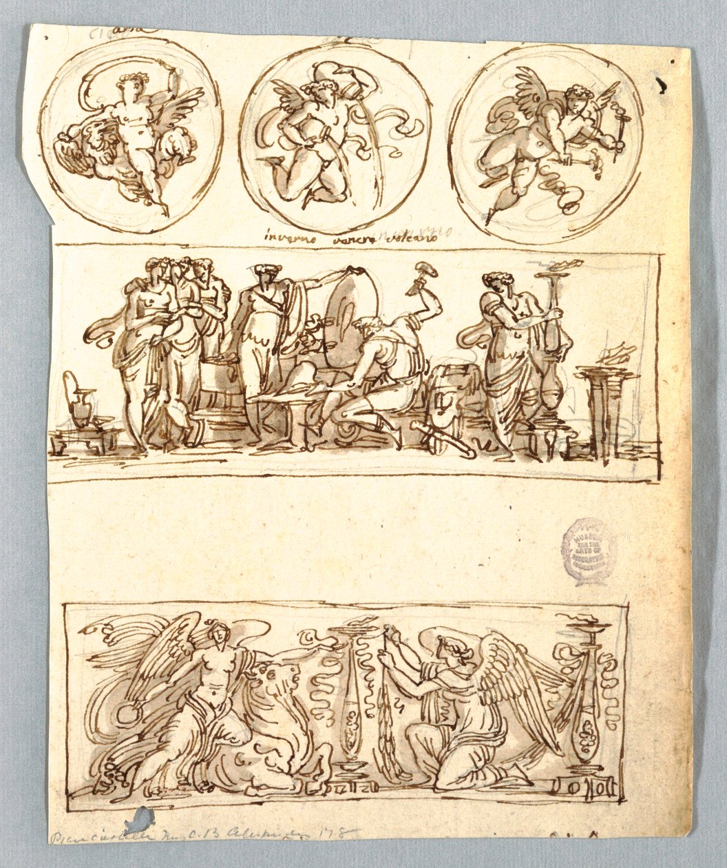 Venus ved Forge of Vulcan, Winter, Victories og Three Roundels, Putti som elementer af Unbekannt