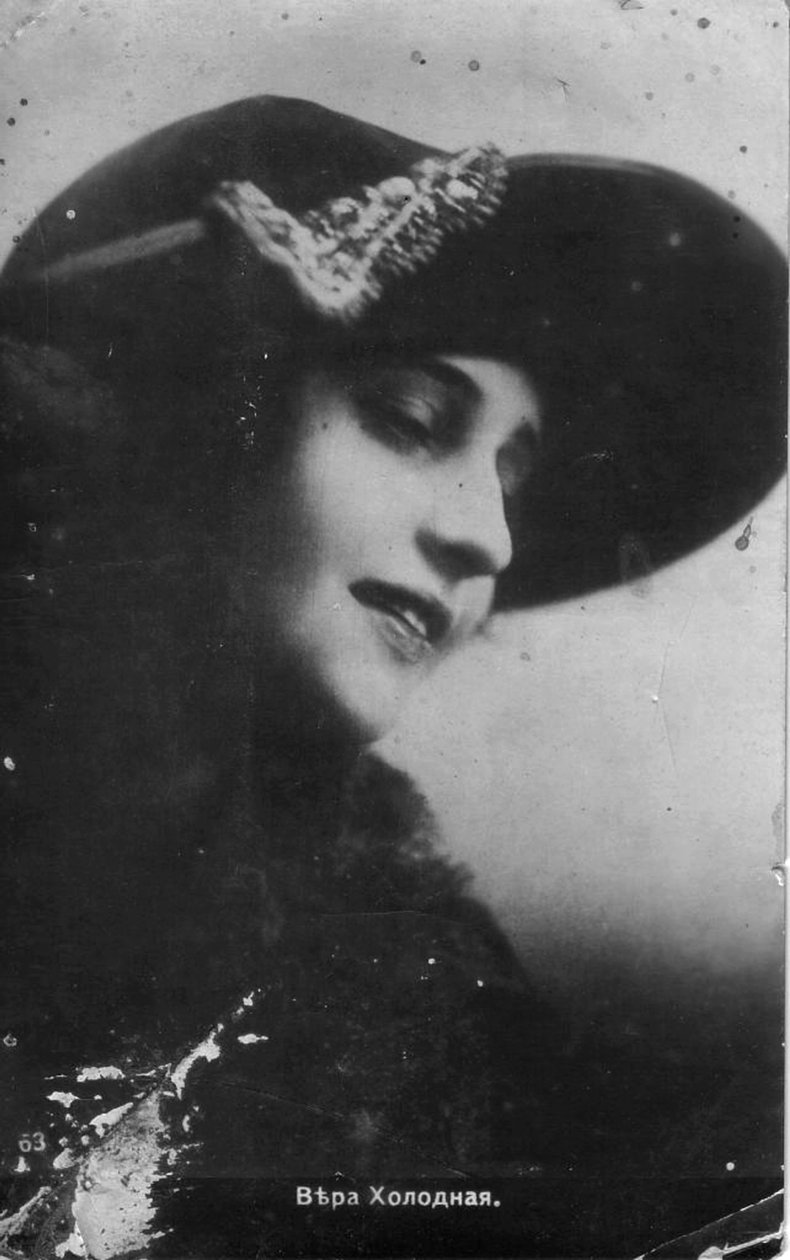 Vera Kholodnaya, russisk stumfilmskvinde, 1910