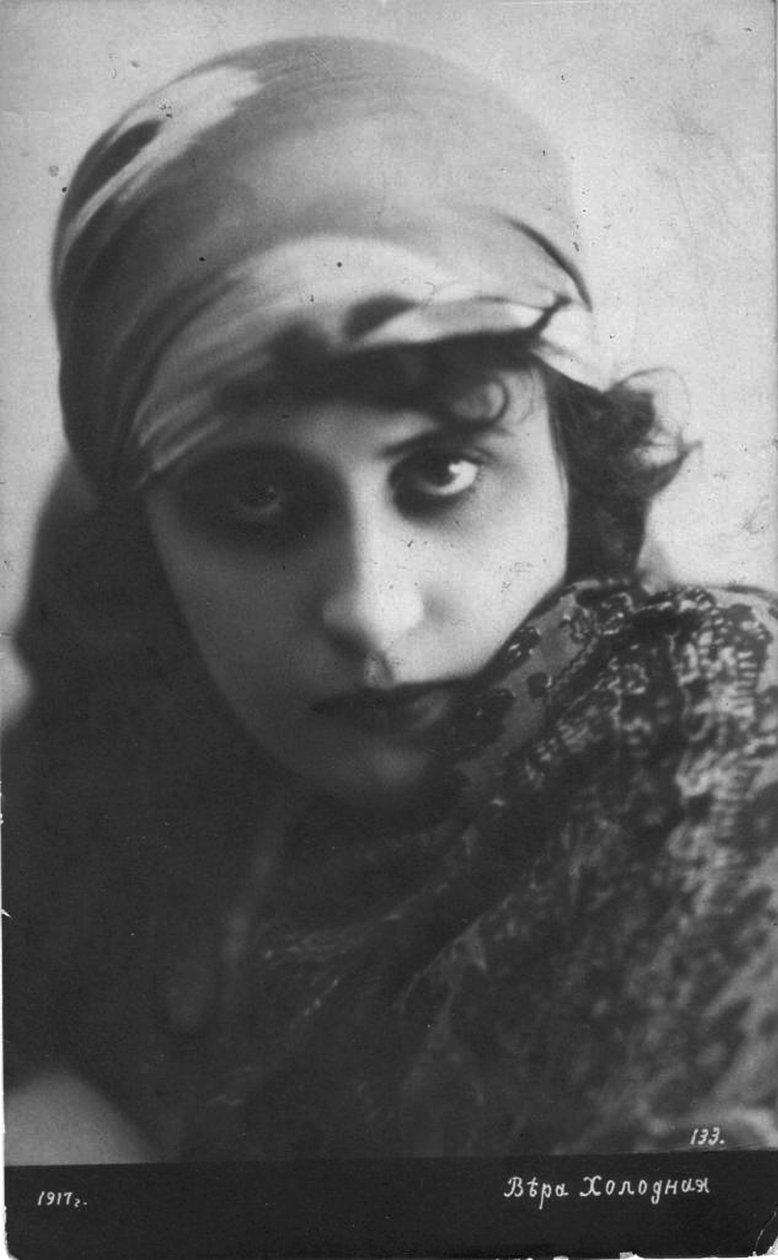 Vera Kholodnaya, russisk stumfilmskvinde, 1916 af Unbekannt