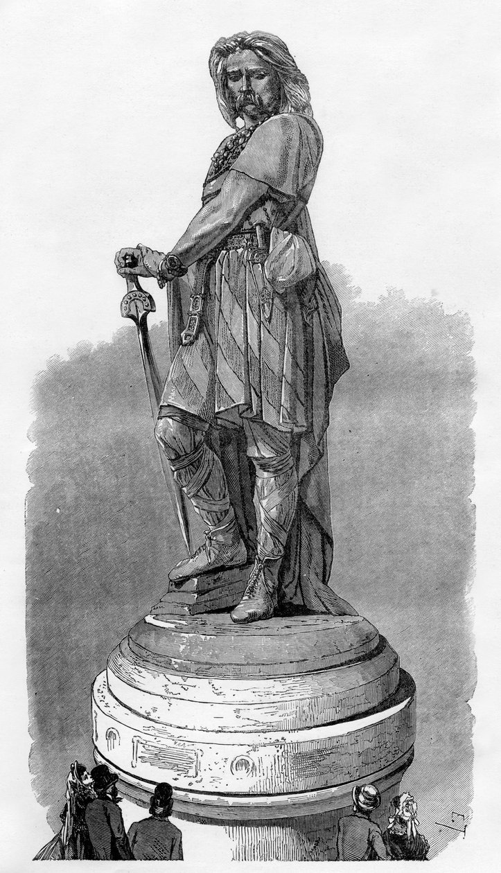 Vercingetorix Memorial ved Alesia, nær Dijon, Frankrig, 1882-1884 af Unbekannt